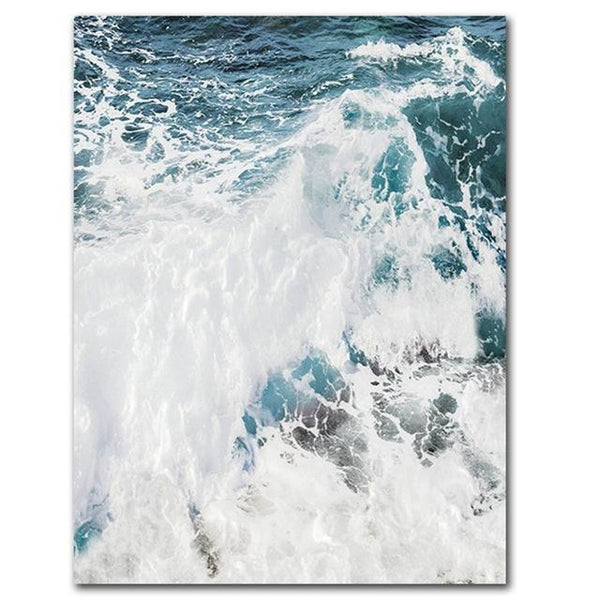 Ocean Wave Nordic Posters Seascape Painting Canvas and Prin Landscapes