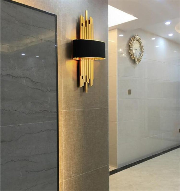 Lampada da parete a LED 24W Lampada da parete per interni in metallo con  creatività semplice e moderna a spirale nera Lampada da parete per interni  30